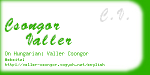 csongor valler business card